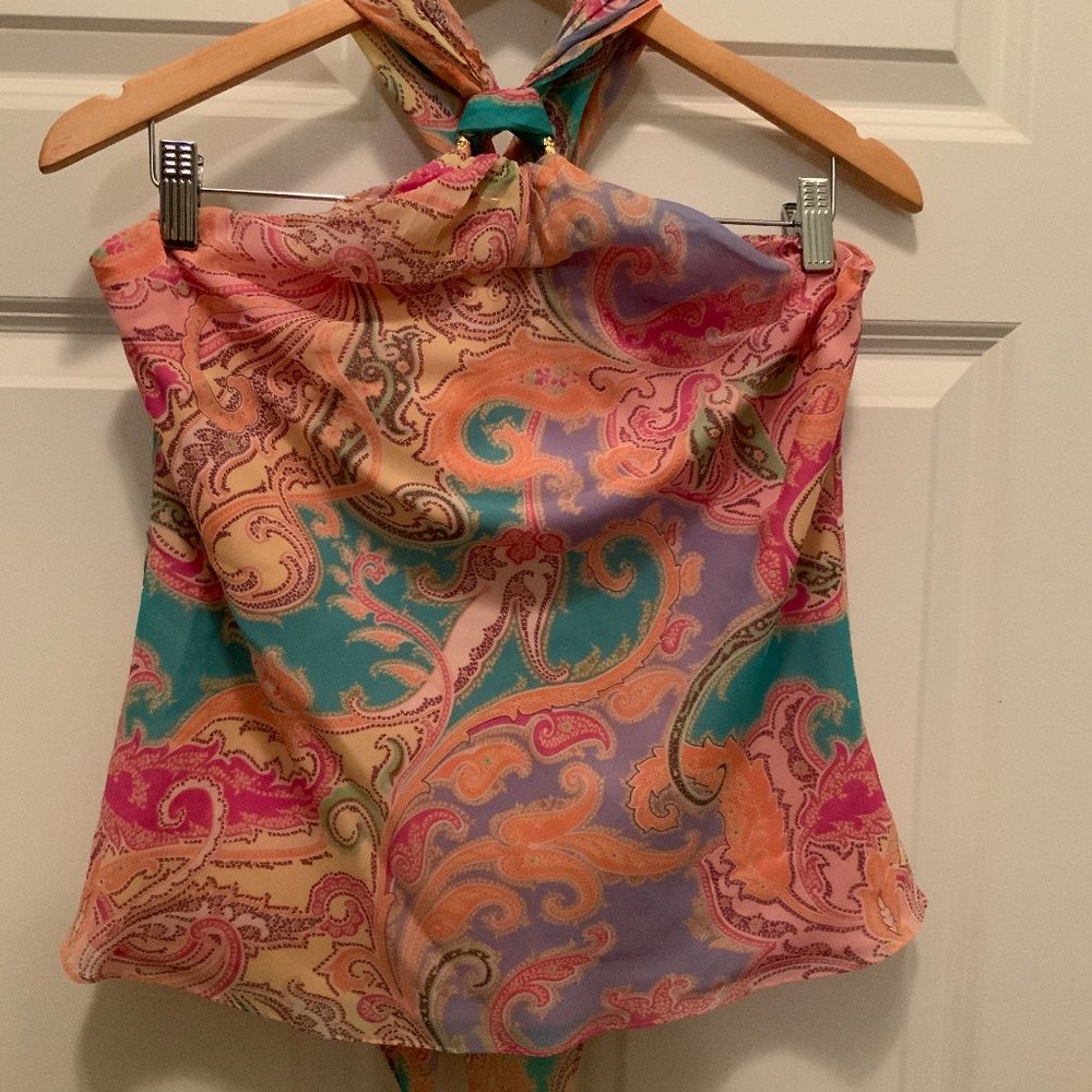 Lauren Ralph Lauren Halter Print Blouse Size 12